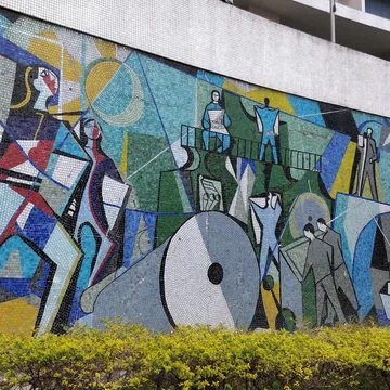 Mural do antigo edifício de O Estado de S. Paulo