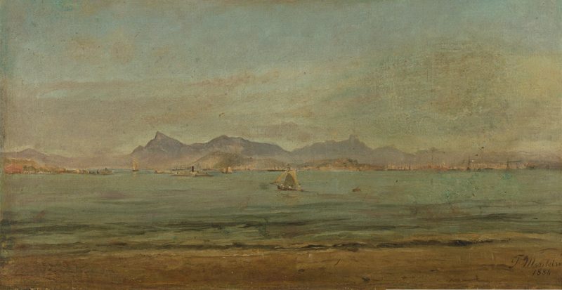 Vista da Entrada da Baía do Rio de Janeiro, obra atribuída a Firmino Monteiro